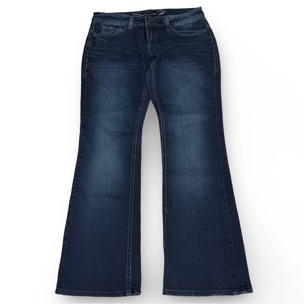 SEVEN7 Women's Blue Flared Jeans